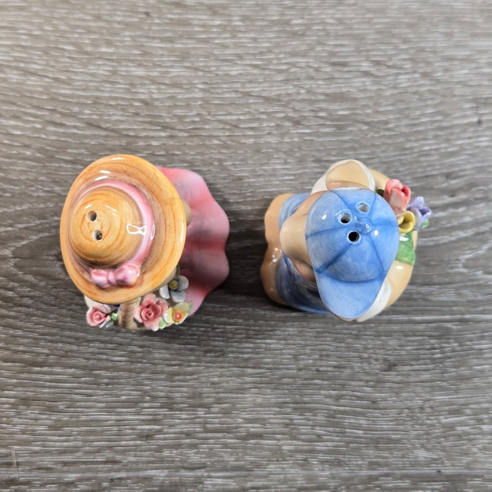 Appletree Design Ceramic Bunny Rabbit Salt Pepper Shakers Easter Spring Set - Picture 6 of 11